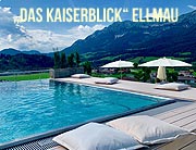 Das „Kaiserblick“ in Ellmau in Tirol präsentiert sich jetzt als Vier-Sterne-Superior Hotel – mit Tirol’s wohl schönstem Infinity-Pool auf der Dachterrasse Die perfekte Adresse auch für Golfer  (©Foto: Das Kaiserblik)